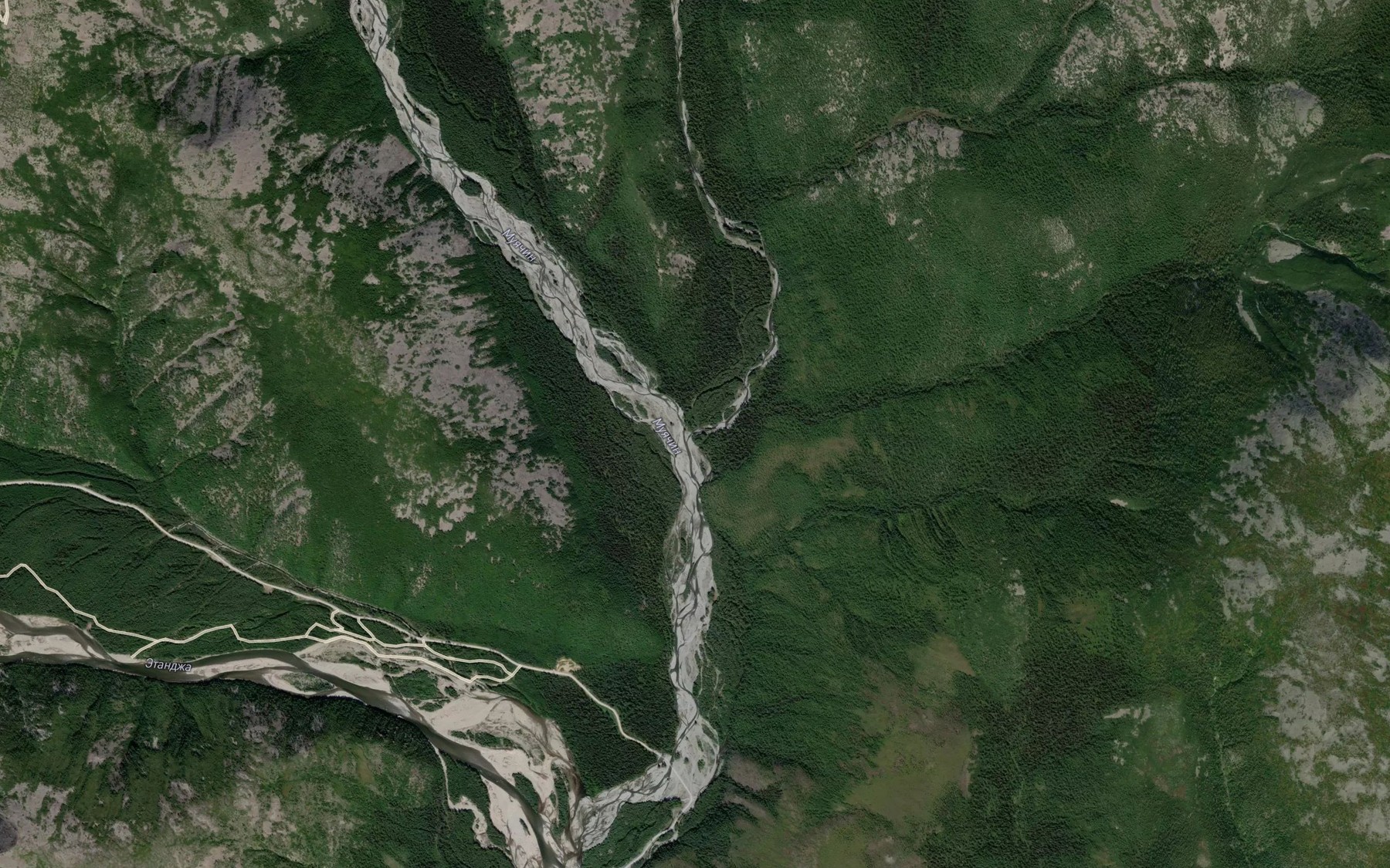 Satellite map of the Ryzhiy