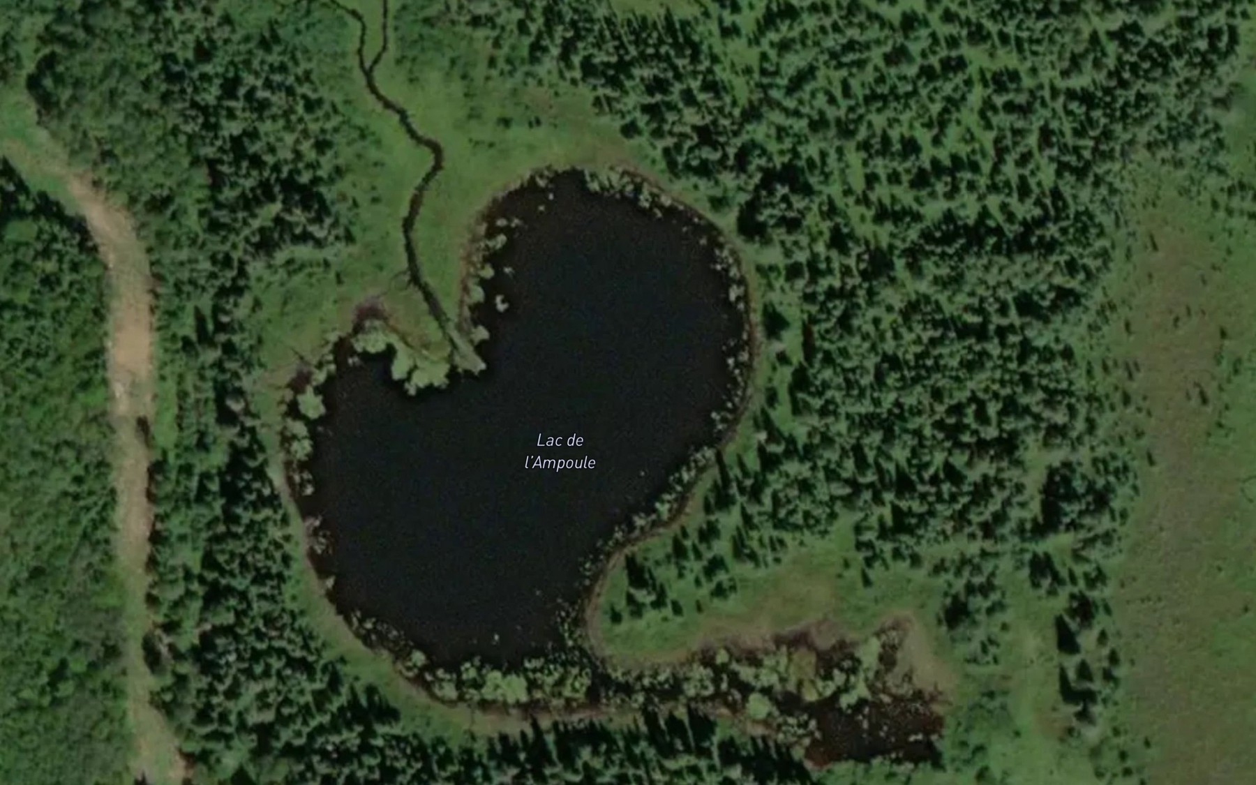 Satellite map of the Lac de l'Ampoule
