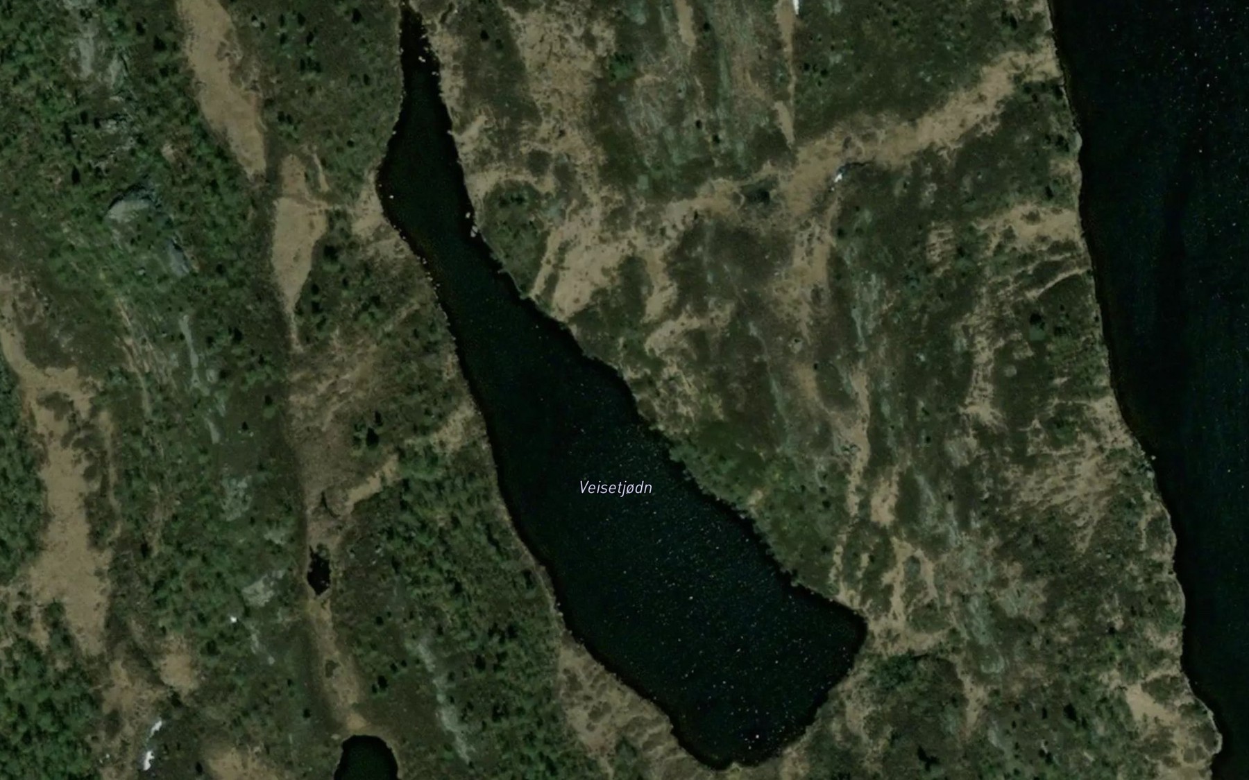 Satellite map of the Veisetjodn