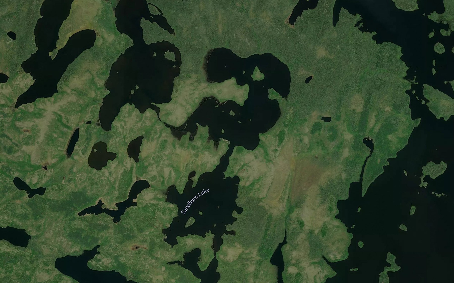 Satellite map of the Sandborn Lake