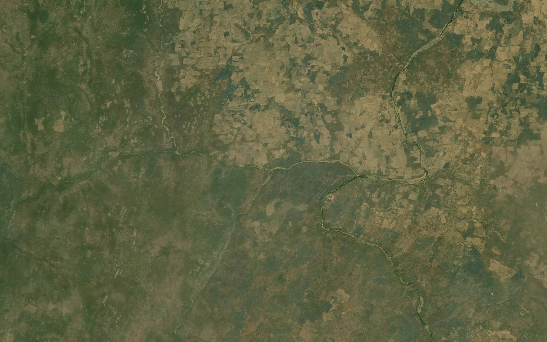 Satellite map of the Weru River