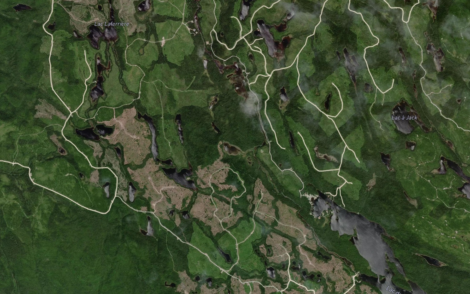 Satellite map of the Lac Gauthier