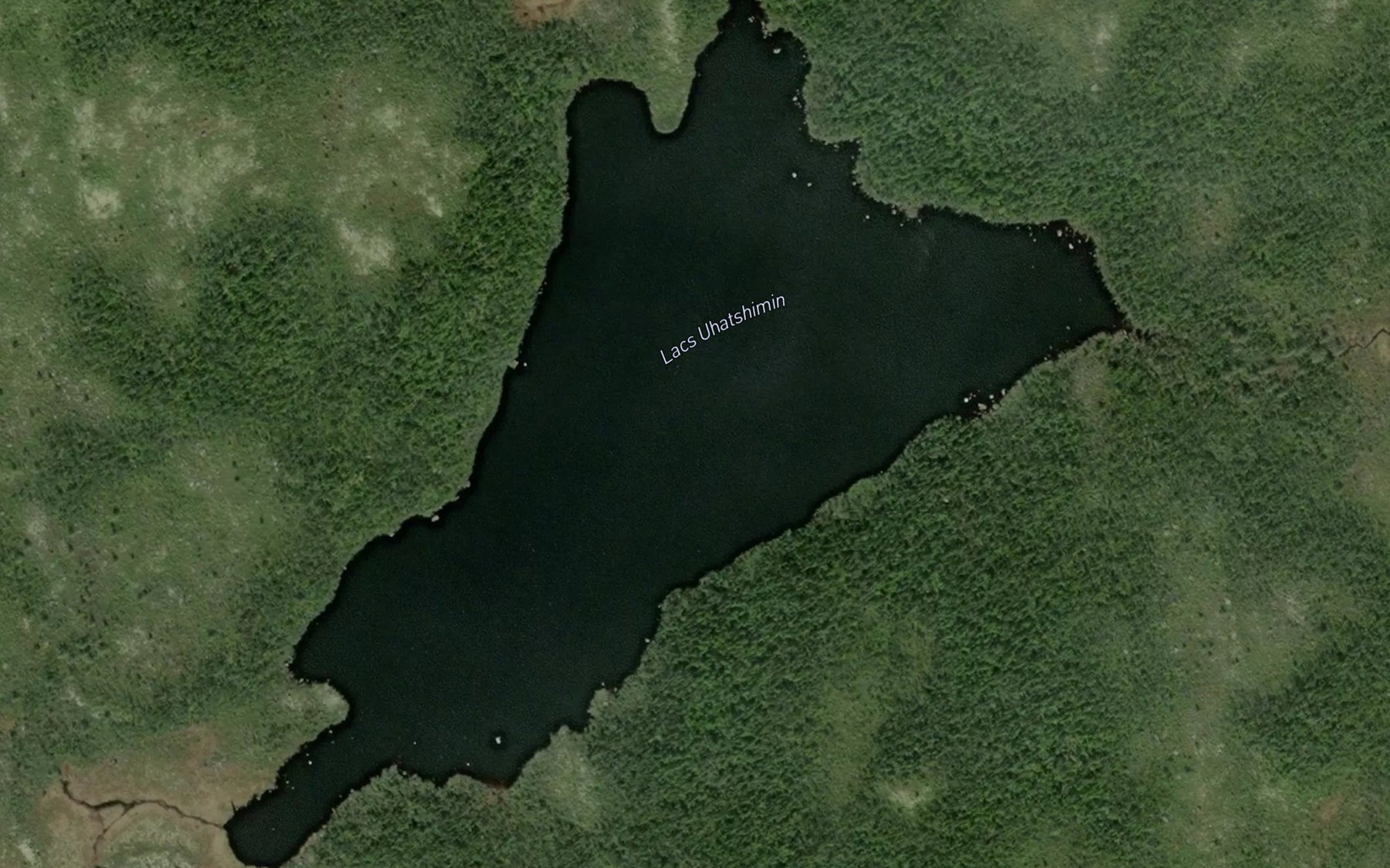Satellite map of the Lacs Uhatshimin