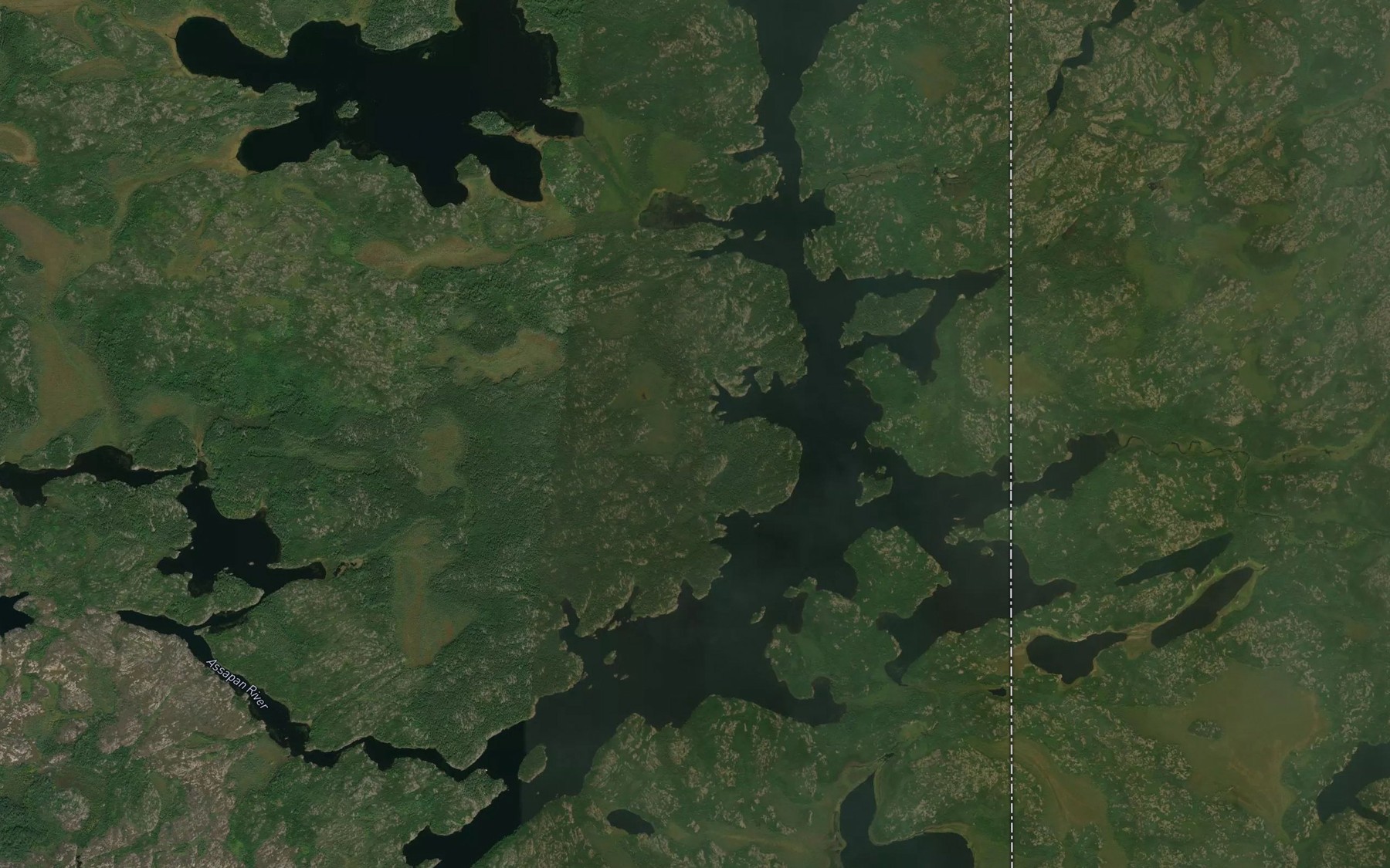 Satellite map of the Assapan Lake
