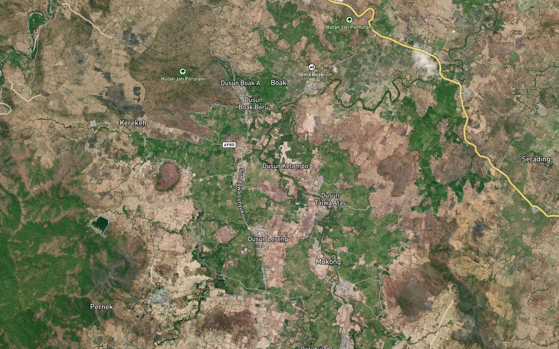 Satellite map of the Kokar Leseng