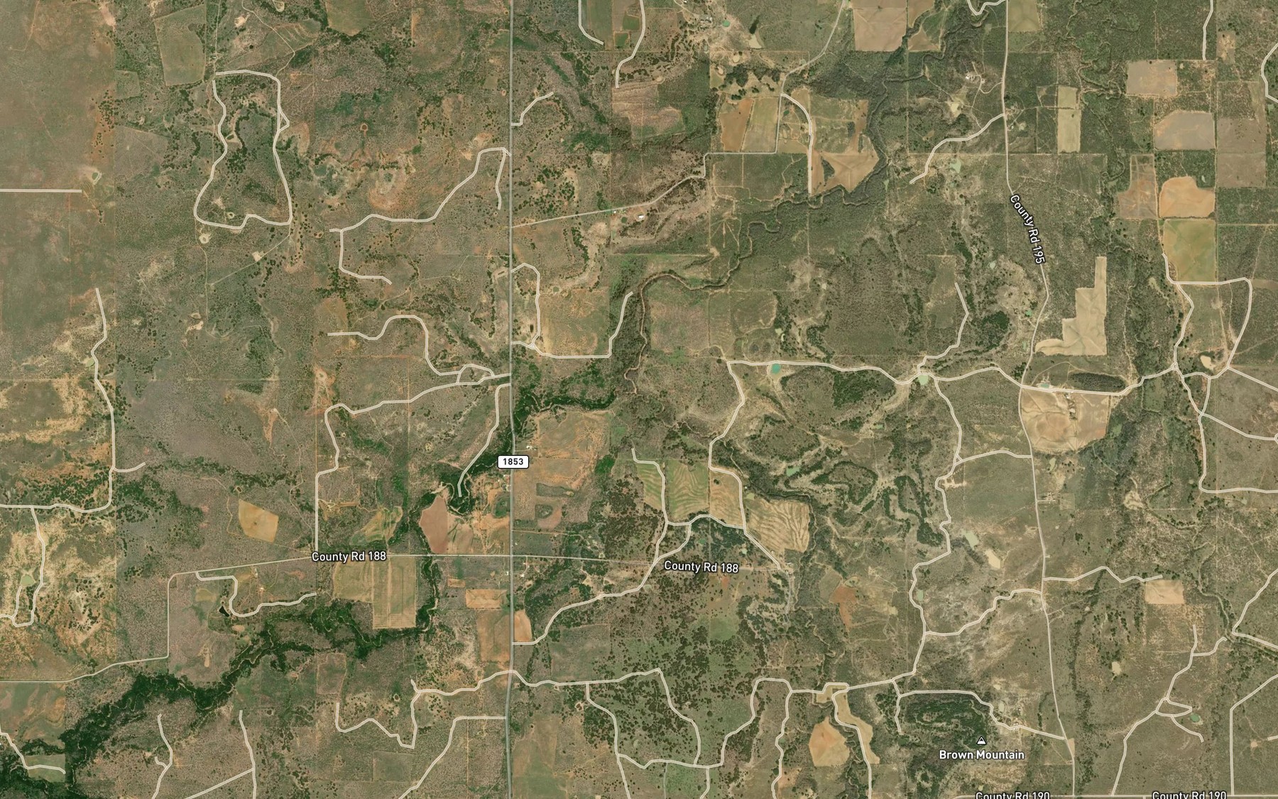 Satellite map of the Jacks Branch