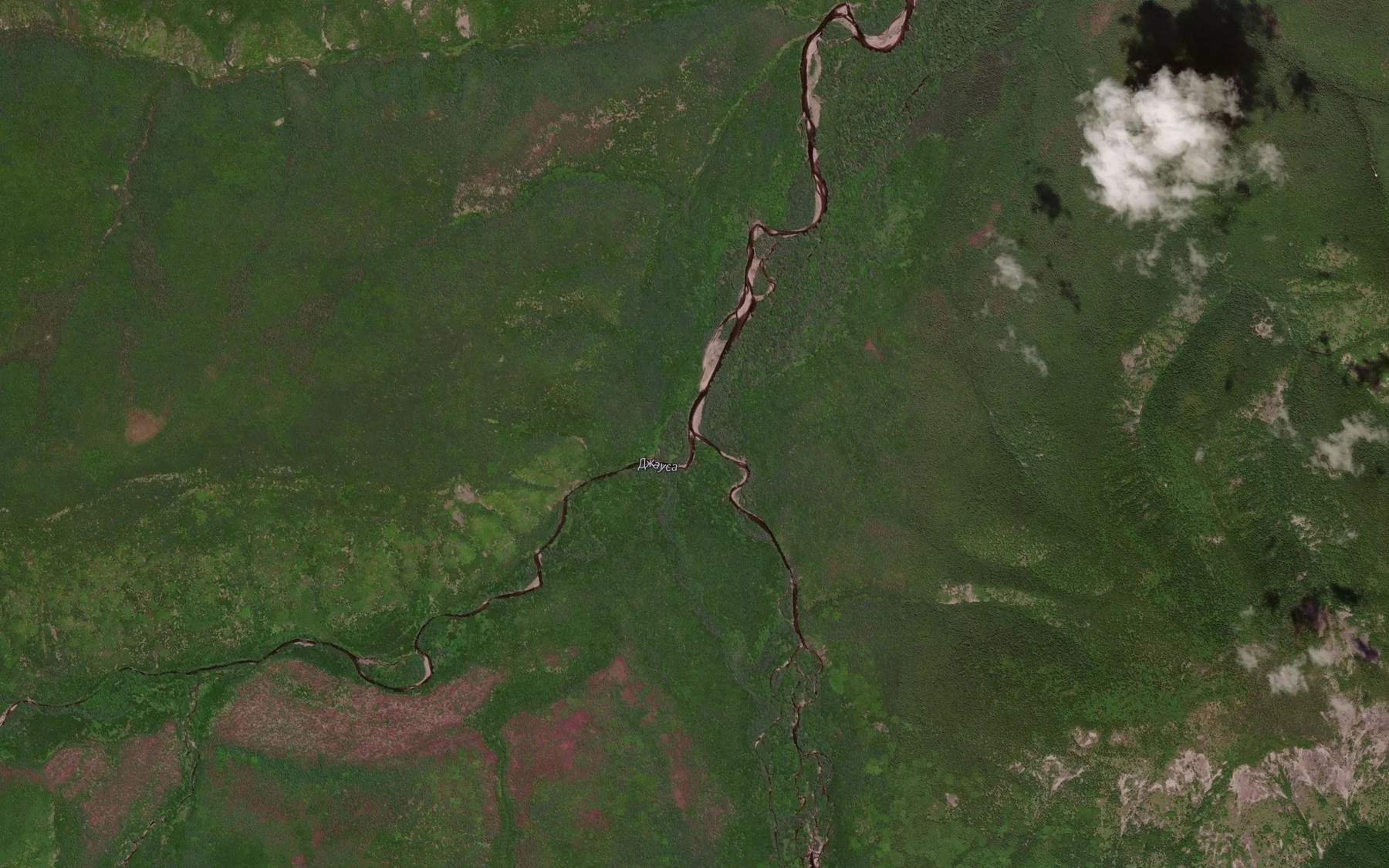Satellite map of the Bo-Dzhausa