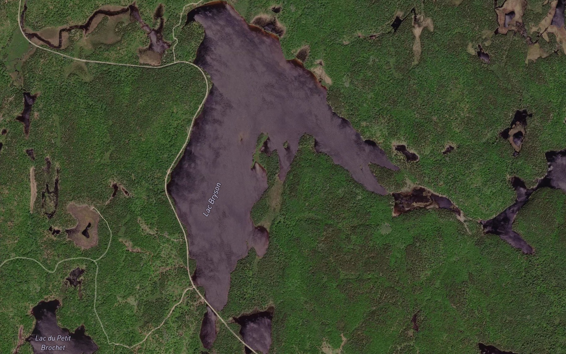 Satellite map of the Lac Bryson