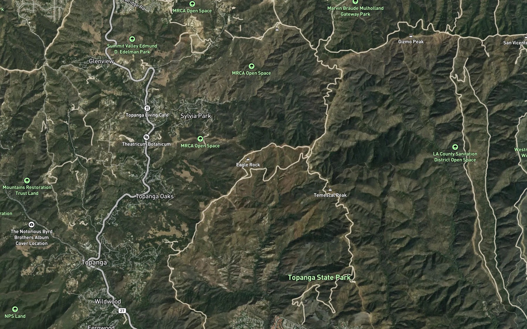 Satellite map of the Eagle Spring