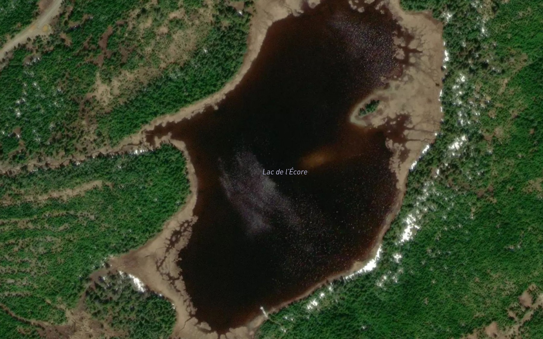Satellite map of the Lac de l'Ecore