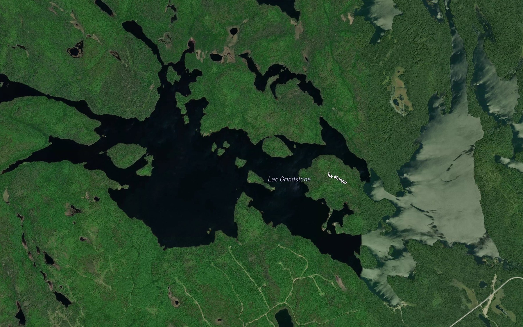 Satellite map of the Lac Grindstone