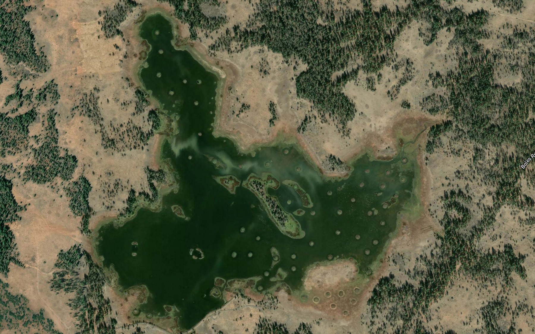 Satellite map of the Beeler Reservoir