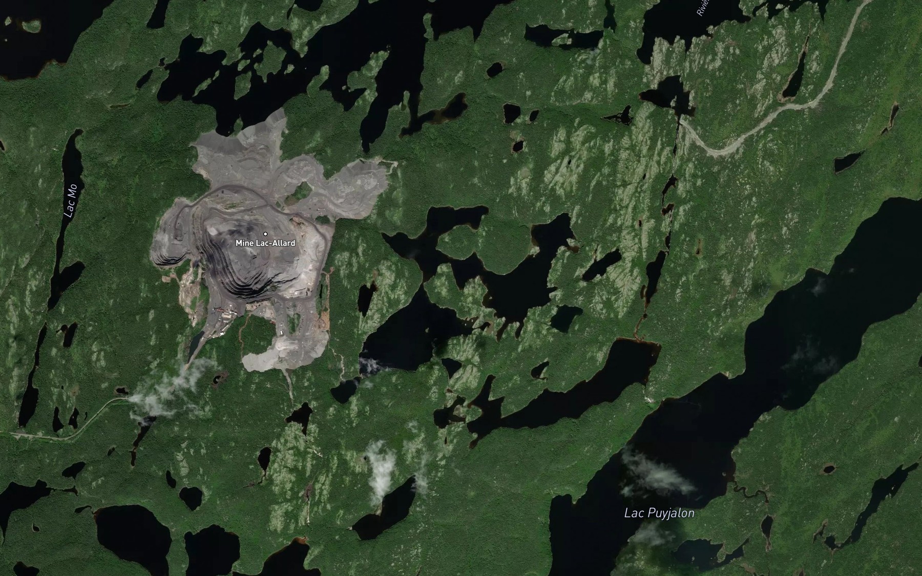 Satellite map of the Lac Kauapukuehiu