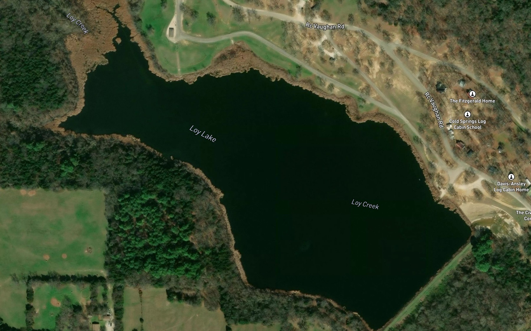 Satellite map of the Loy Lake
