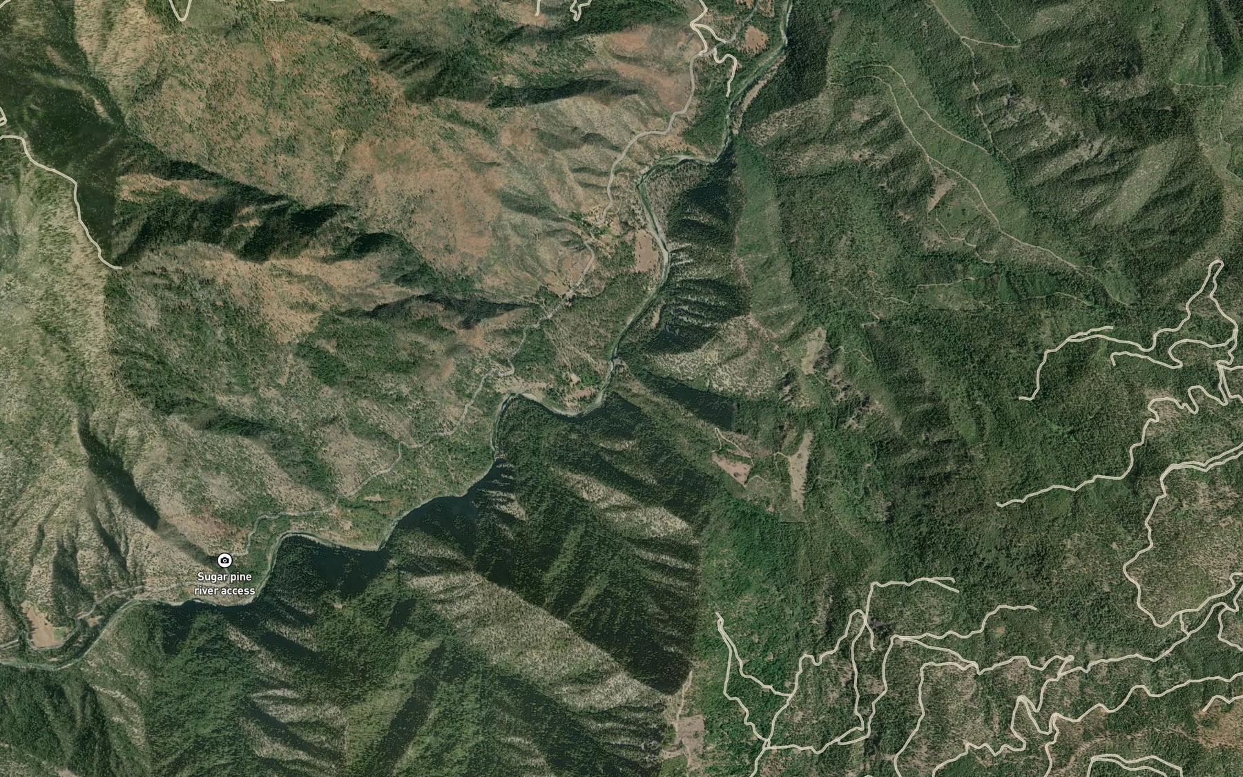 Satellite map of the Little Ferry Creek