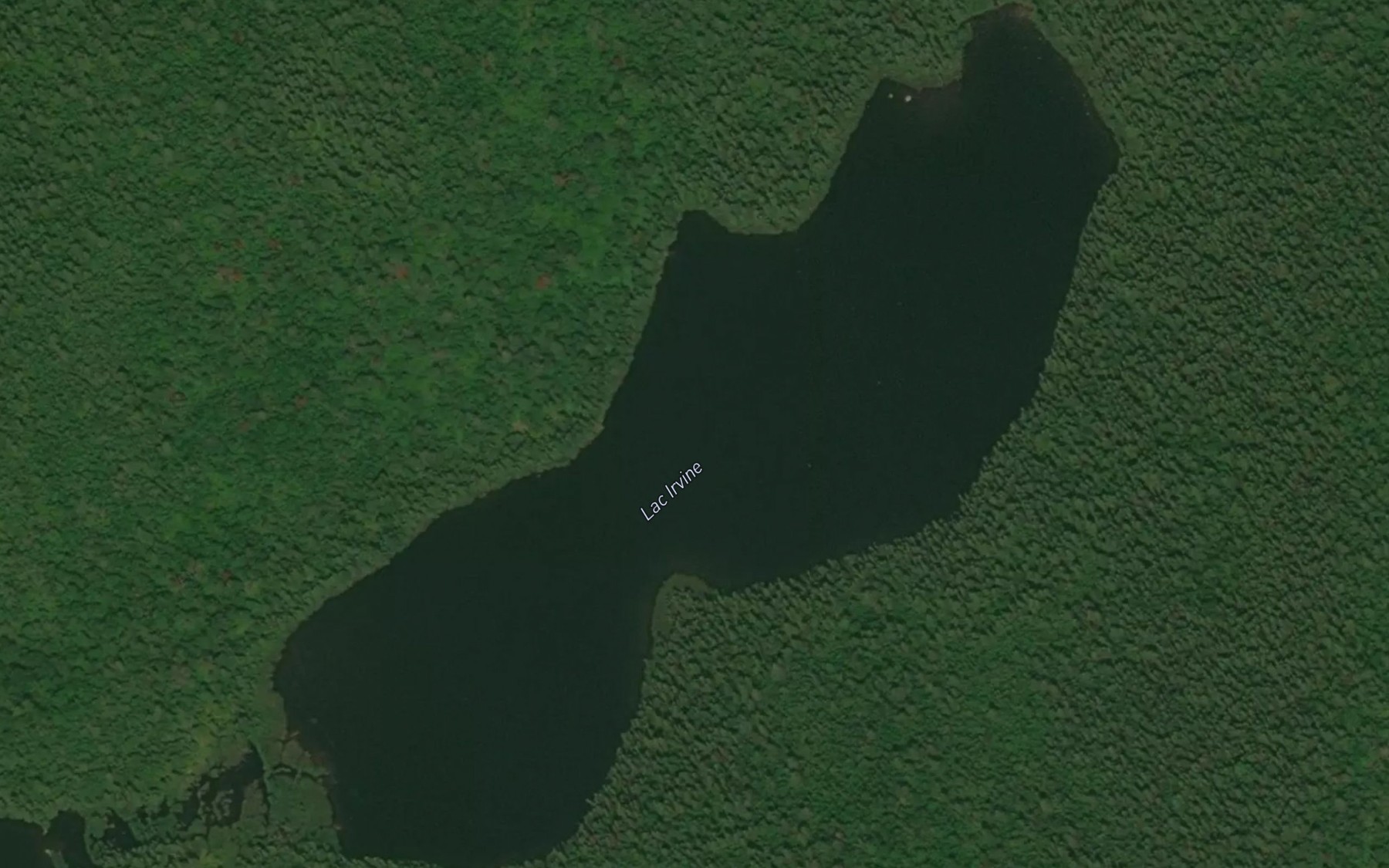 Satellite map of the Lac Irvine