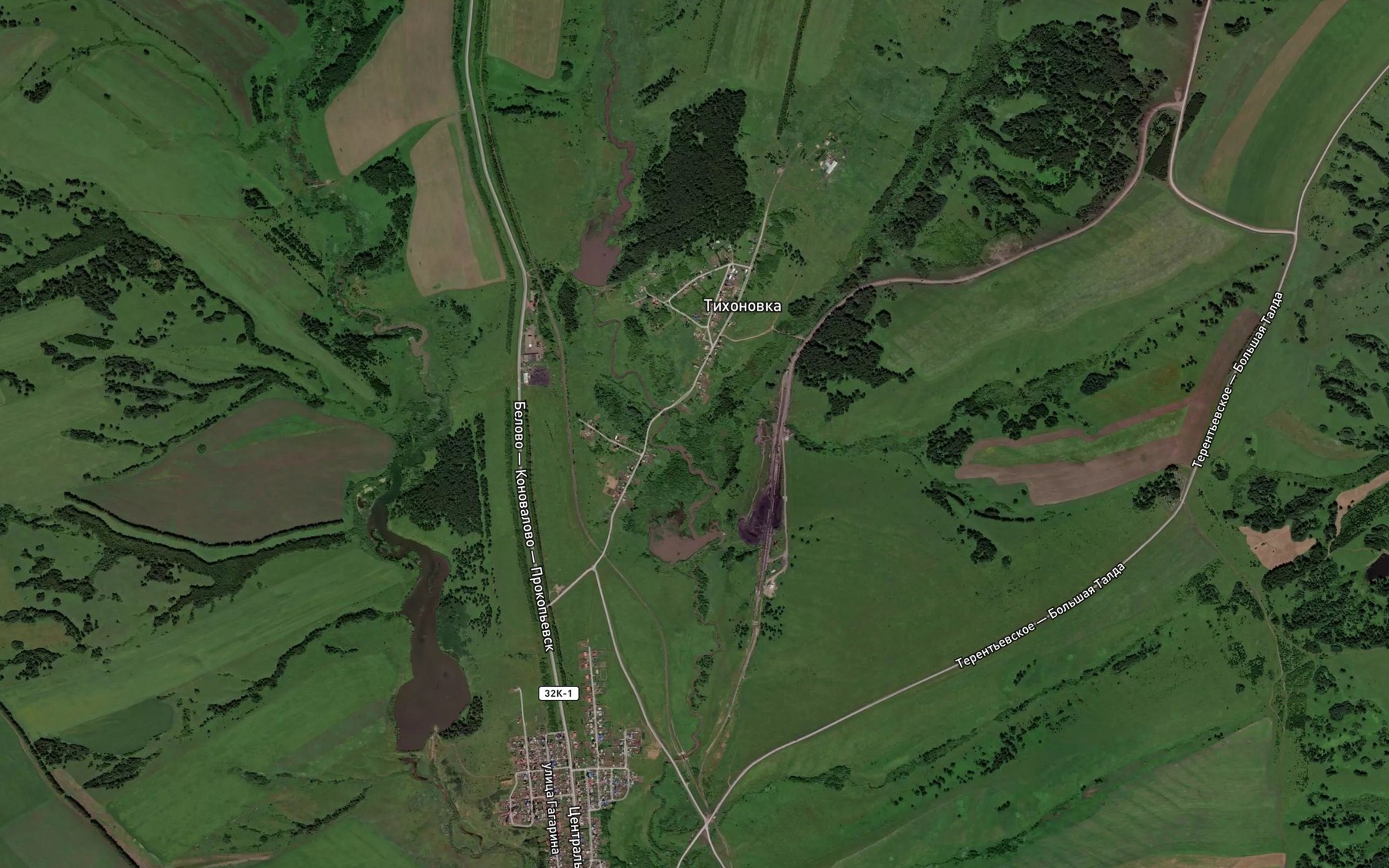 Satellite map of the Chelya