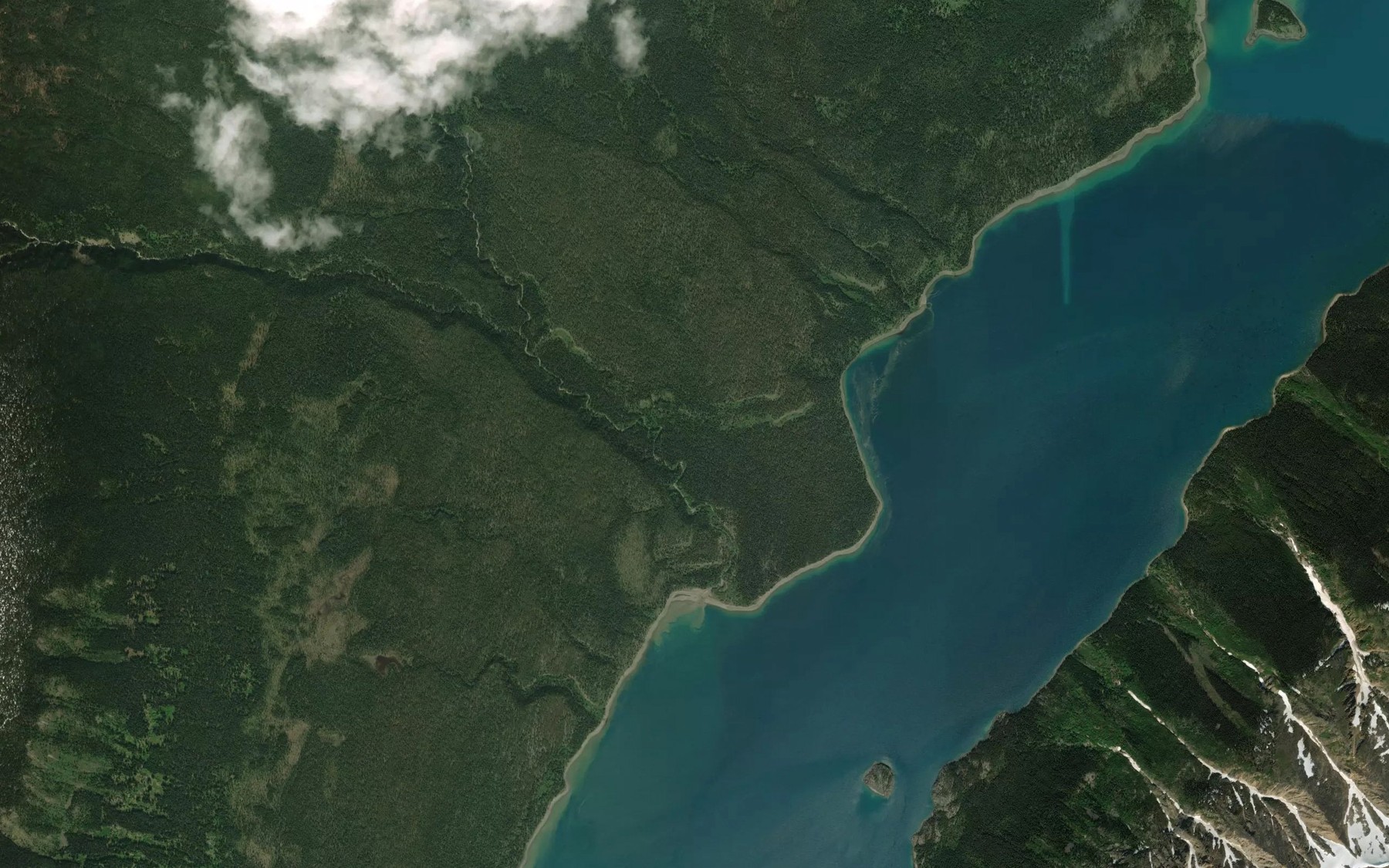 Satellite map of the Plateau Creek