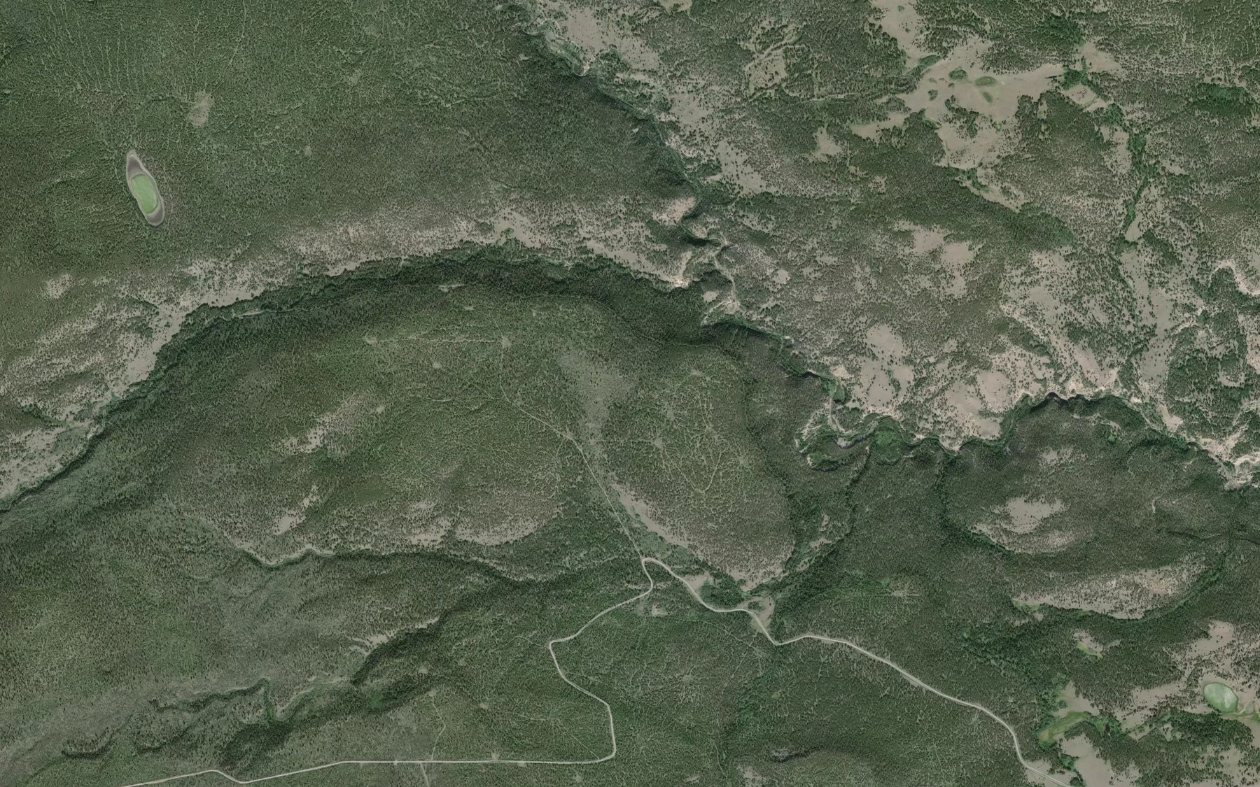 Satellite map of the Little Gaspard Creek