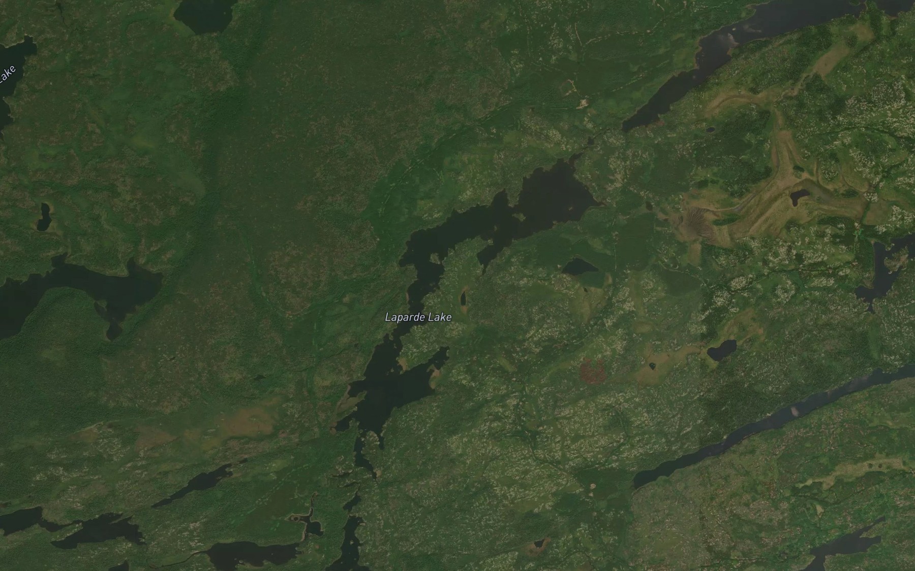 Satellite map of the Laparde Lake