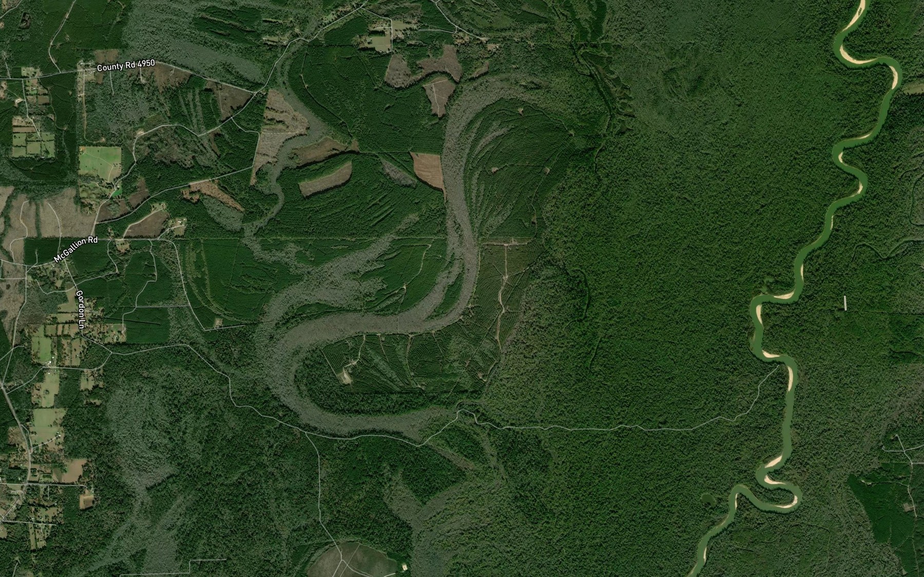 Satellite map of the Maple Slough