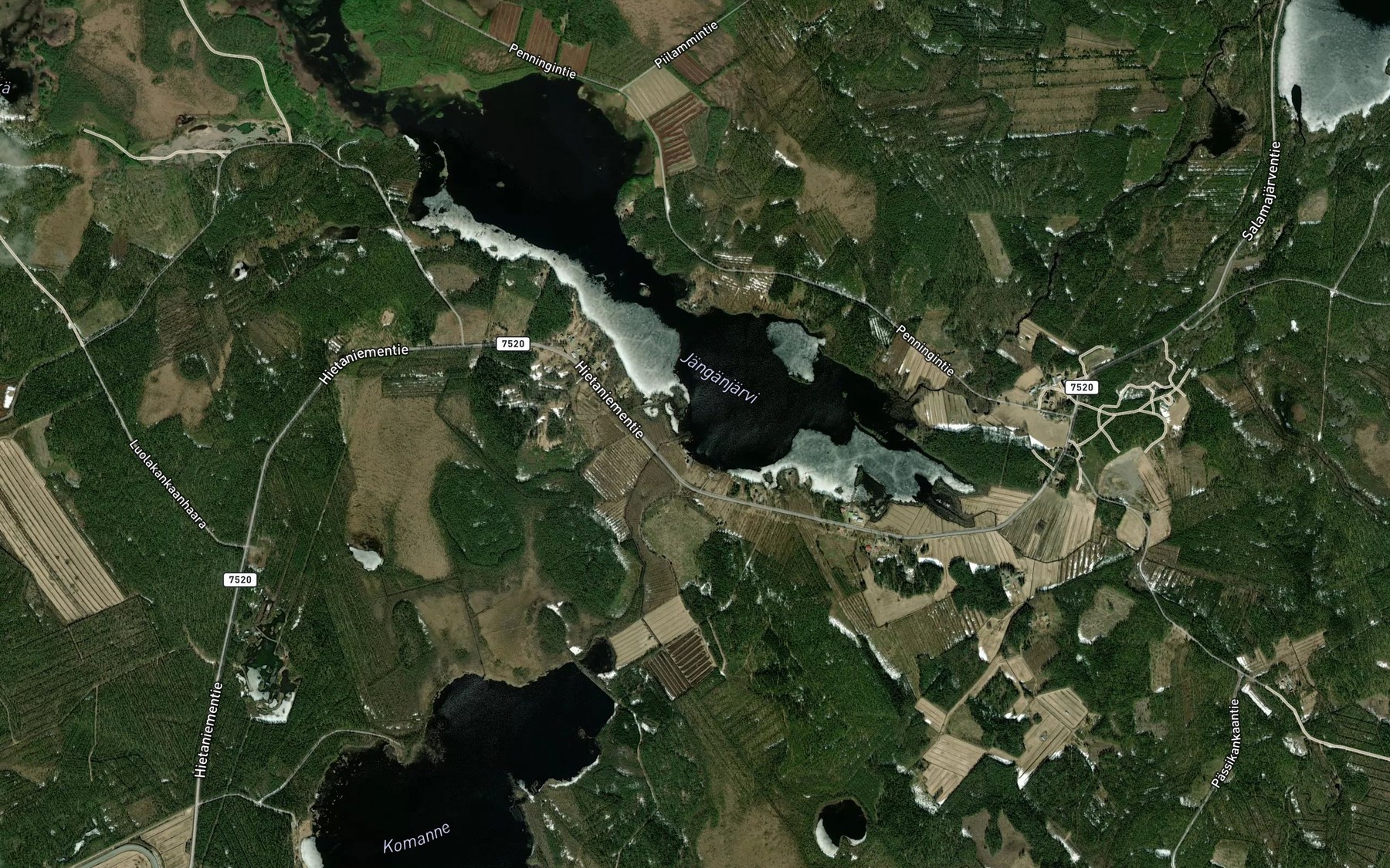 Satellite map of the Komanteenoja