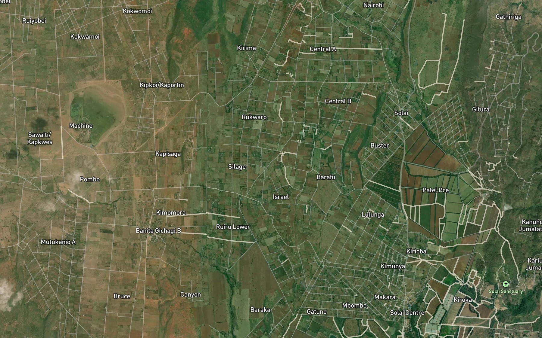 Satellite map of the Watkins