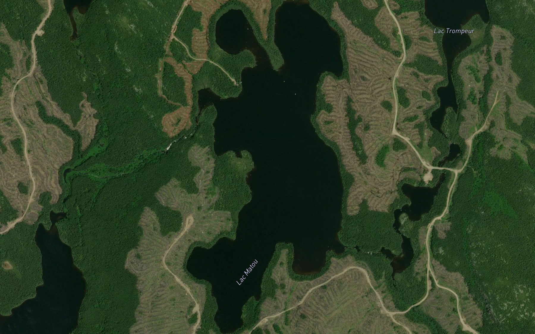 Satellite map of the Lac Matou