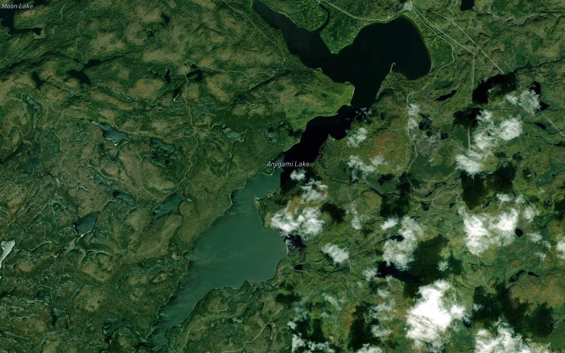 Satellite map of the Anjigami Lake