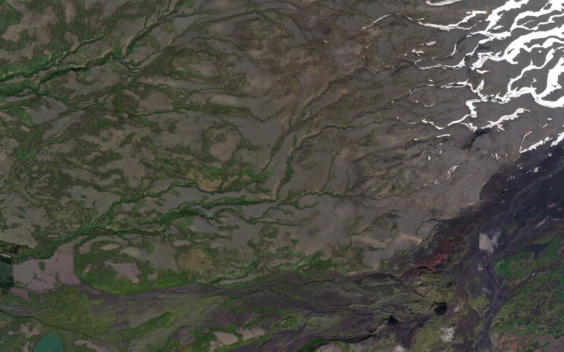 Satellite map of the Sandy River