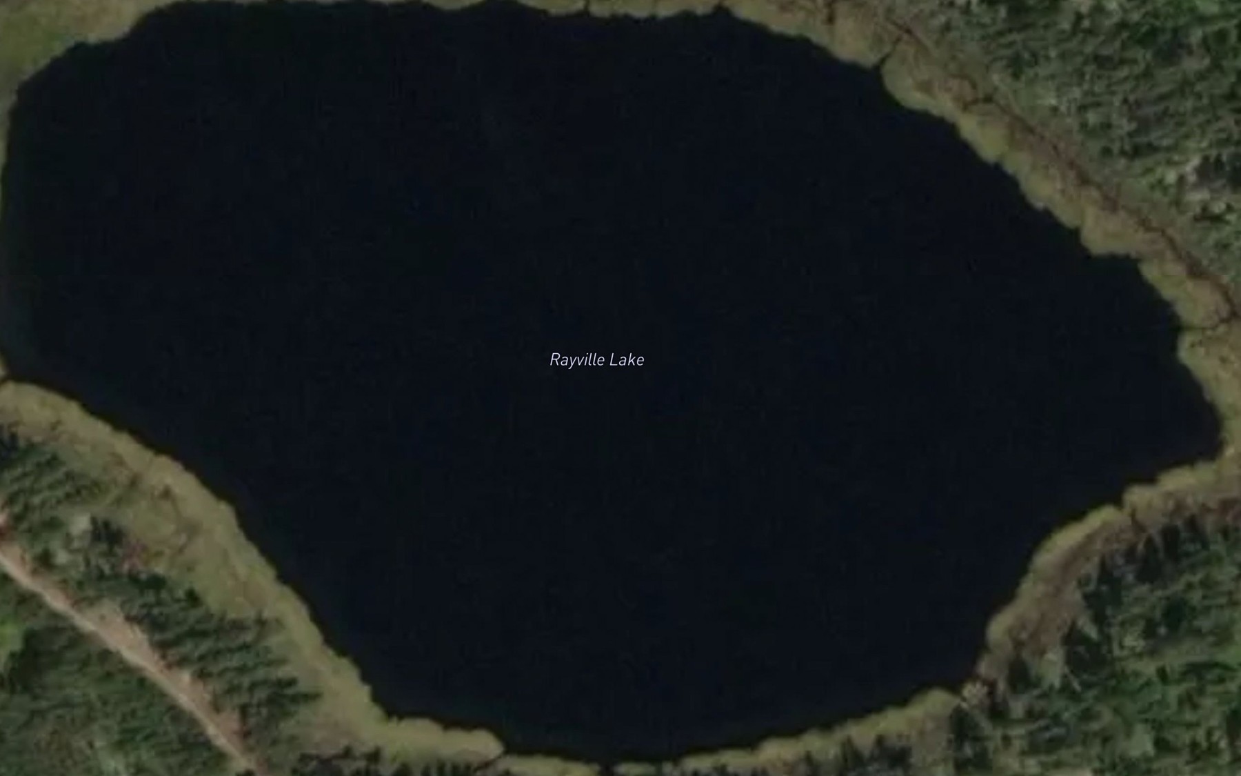 Satellite map of the Rayville Lake