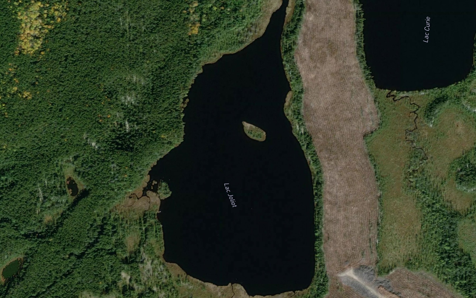 Satellite map of the Lac Joliot