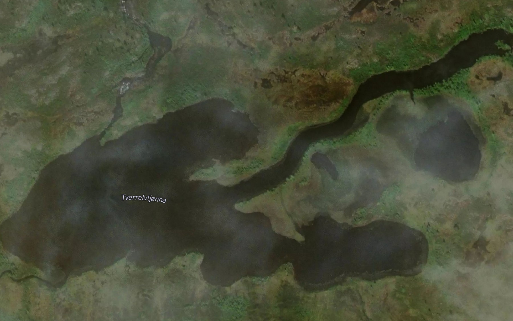 Satellite map of the Tverrelvtjonna