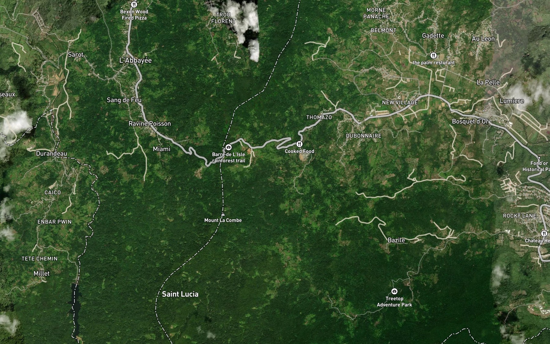 Satellite map of the Ravine Soutino