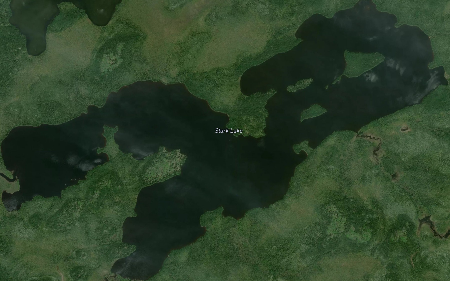 Satellite map of the Stark Lake