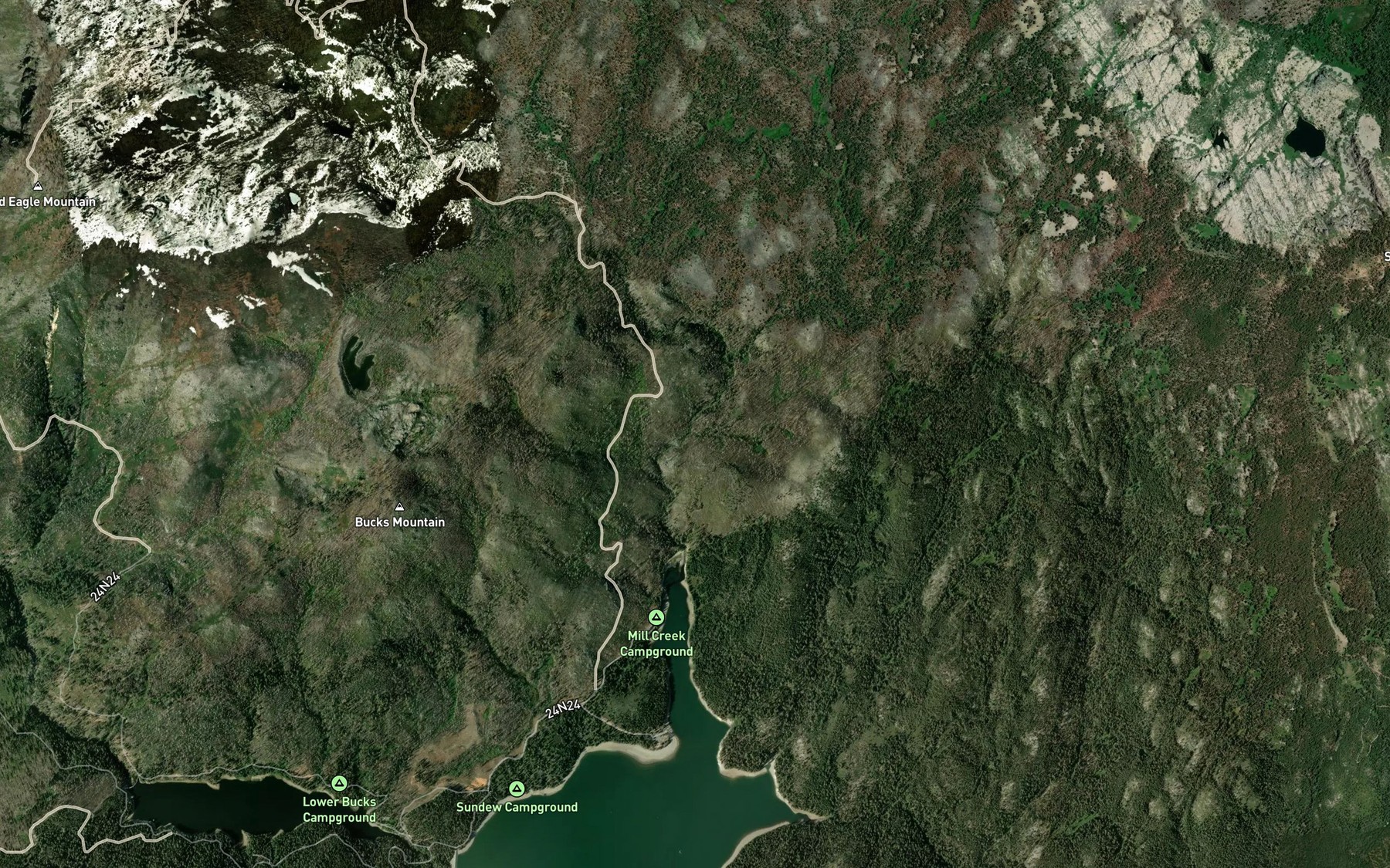 Satellite map of the Lavassi Creek