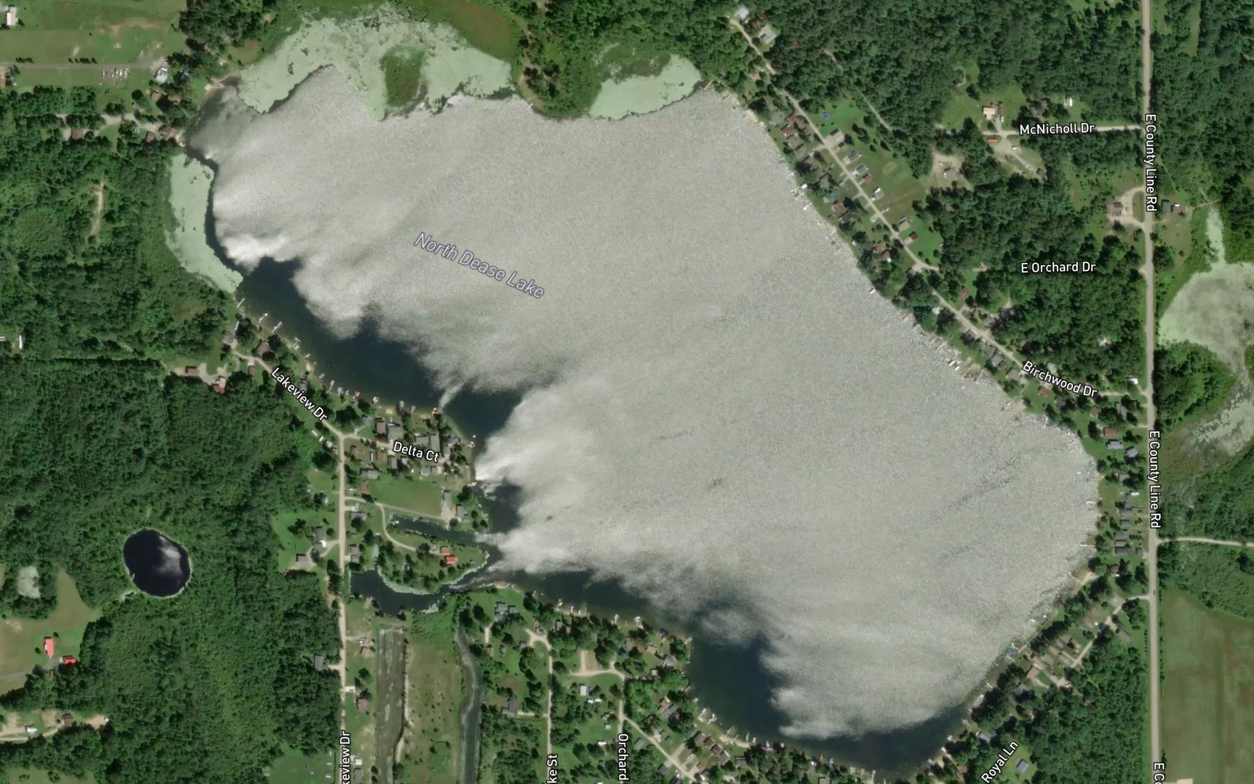 Satellite map of the North Dease Lake