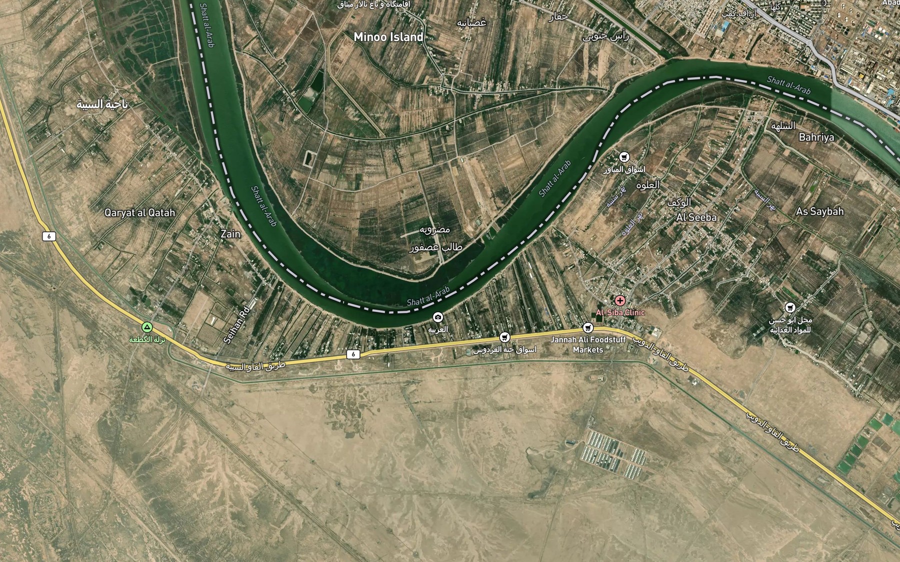 Satellite map of the Nahr-e Taleb Asghur