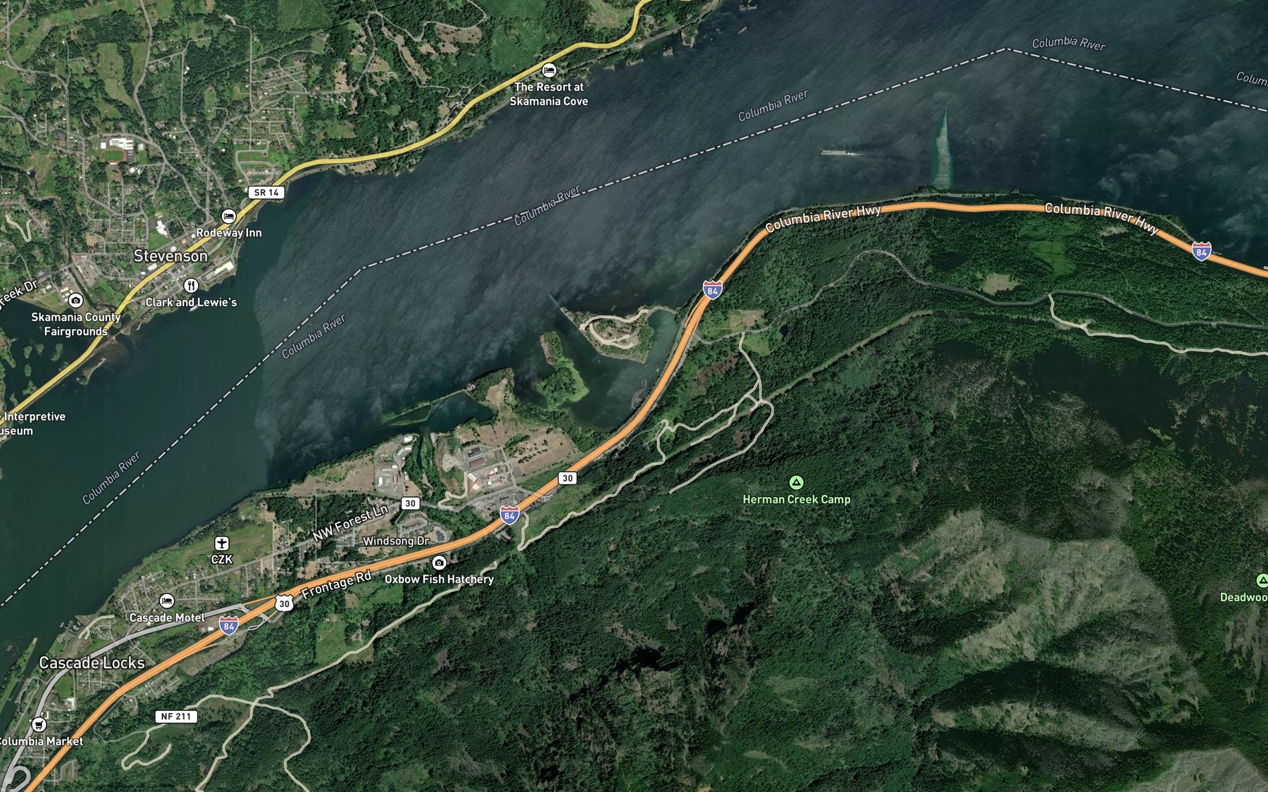 Satellite map of the Government Cove