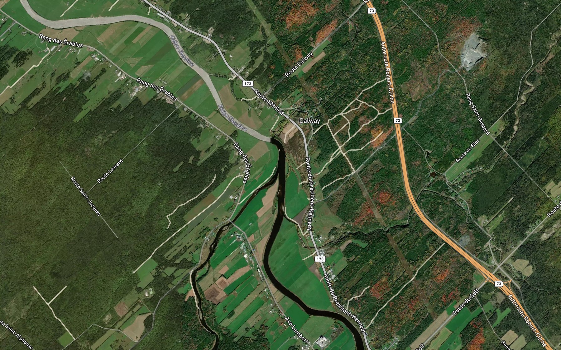 Satellite map of the Bras Saint-Victor