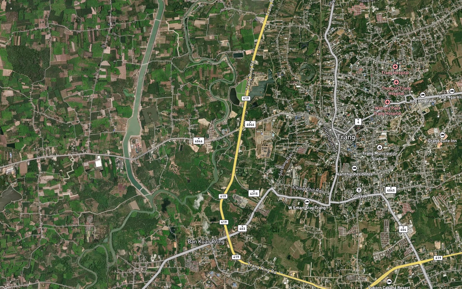 Satellite map of the Khlong Pon