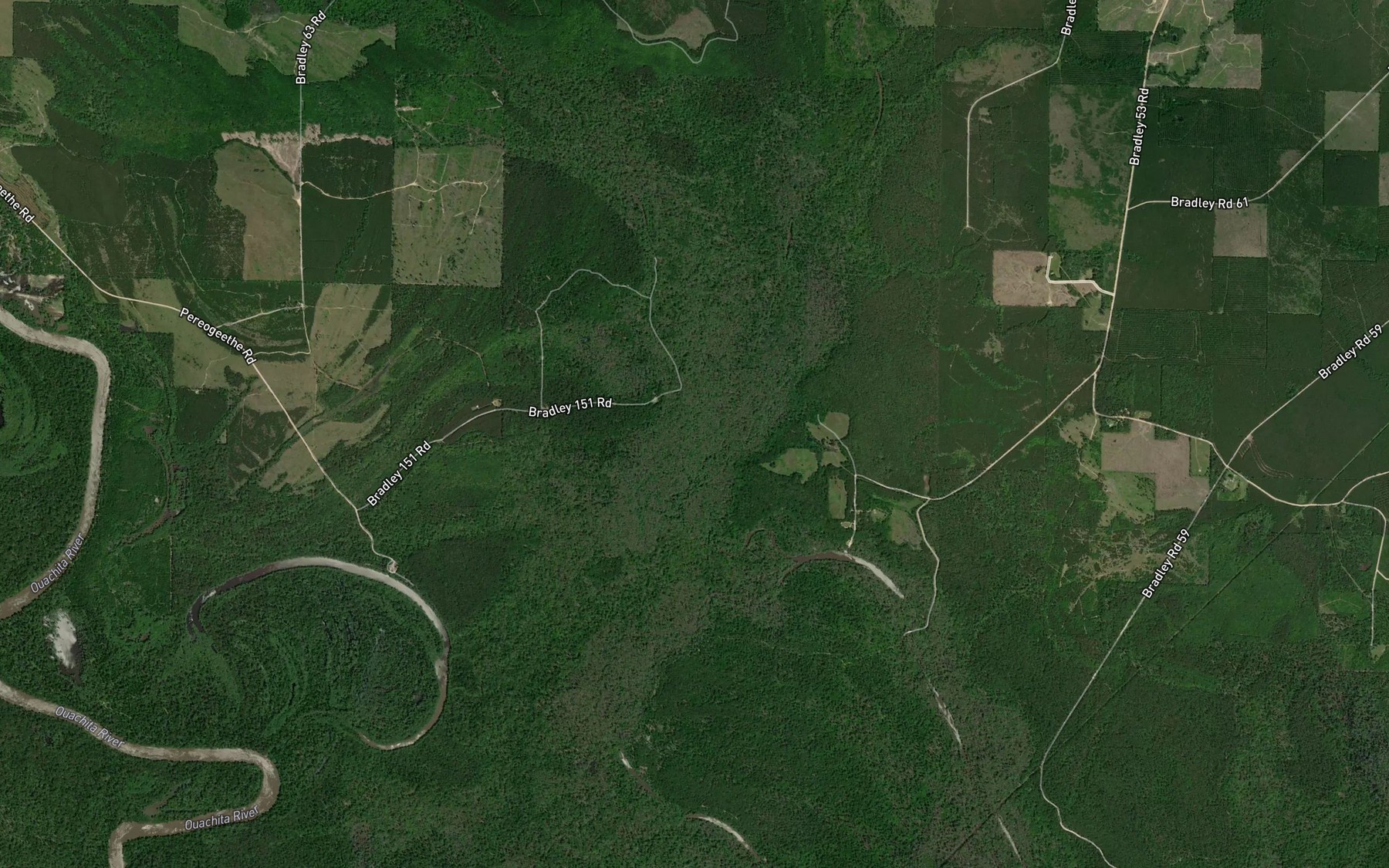 Satellite map of the Tulip Creek