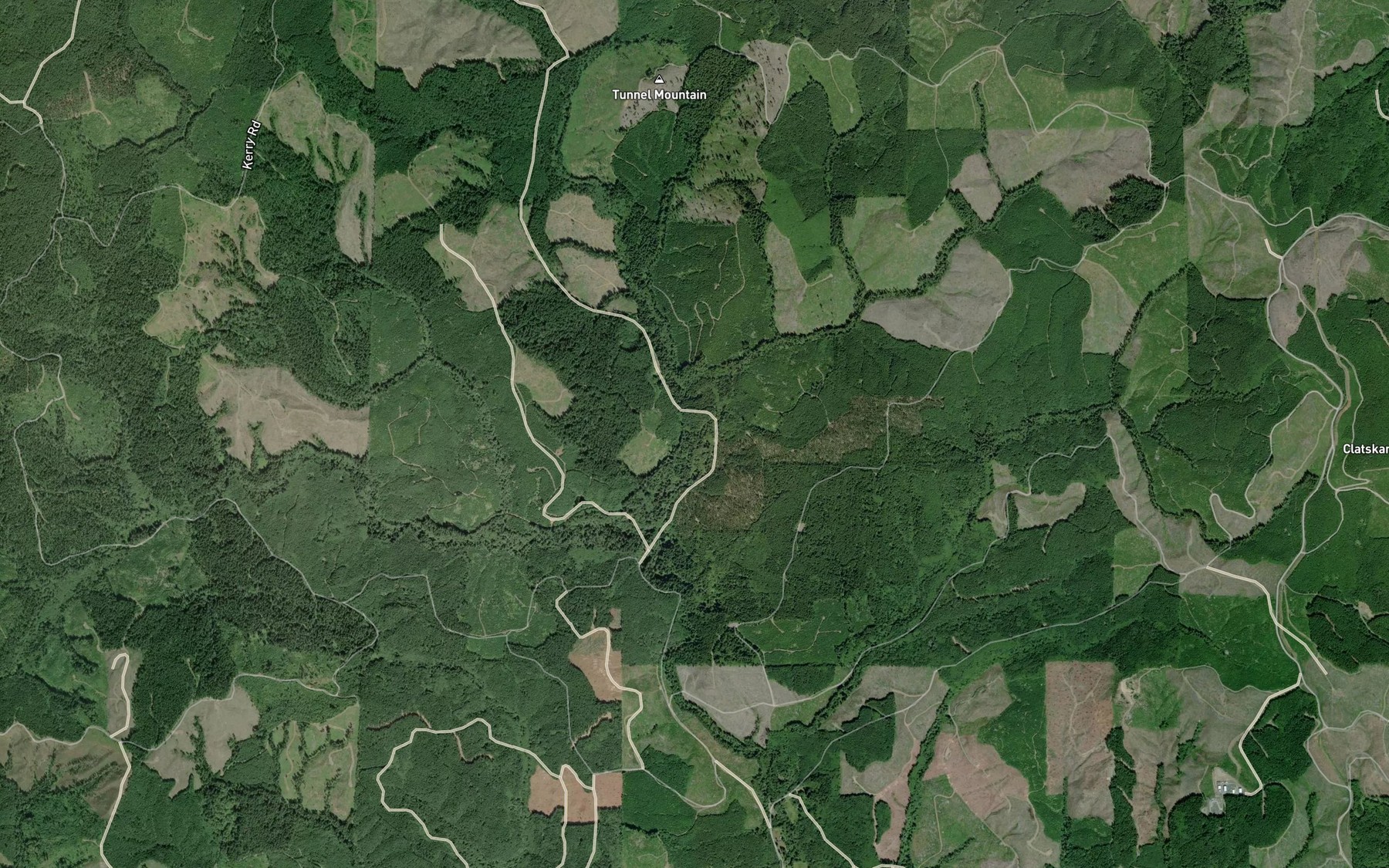 Satellite map of the North Fork Fishhawk Creek