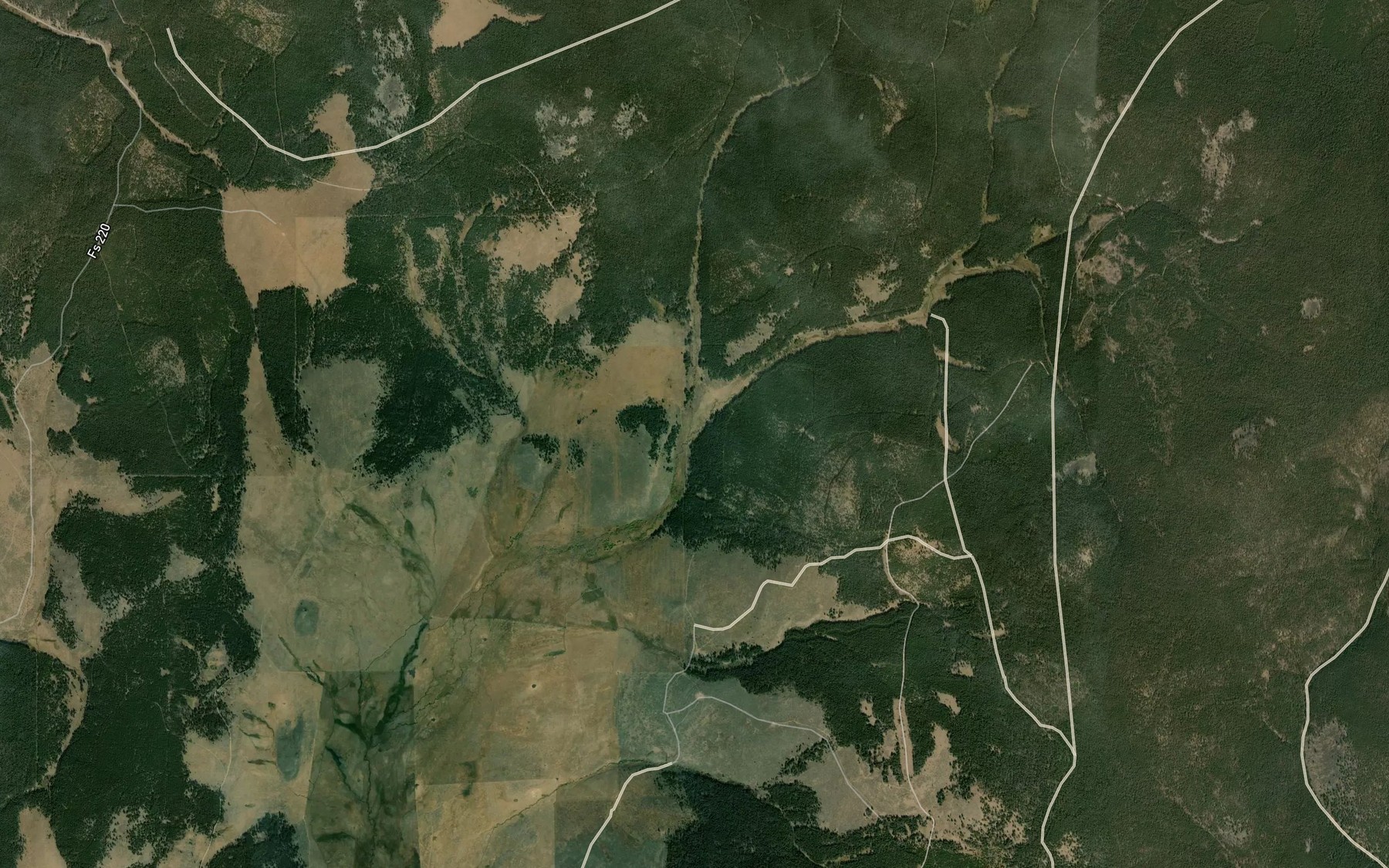 Satellite map of the Hunter Creek