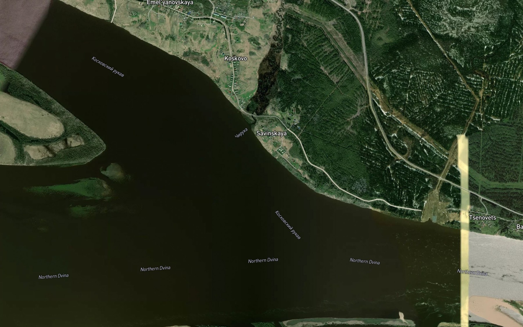 Satellite map of the Chirukha