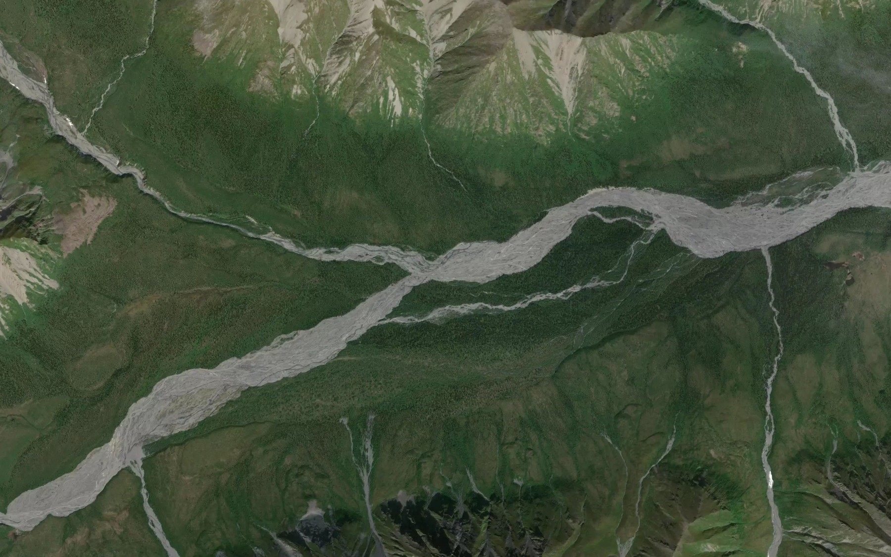 Satellite map of the Antler Creek