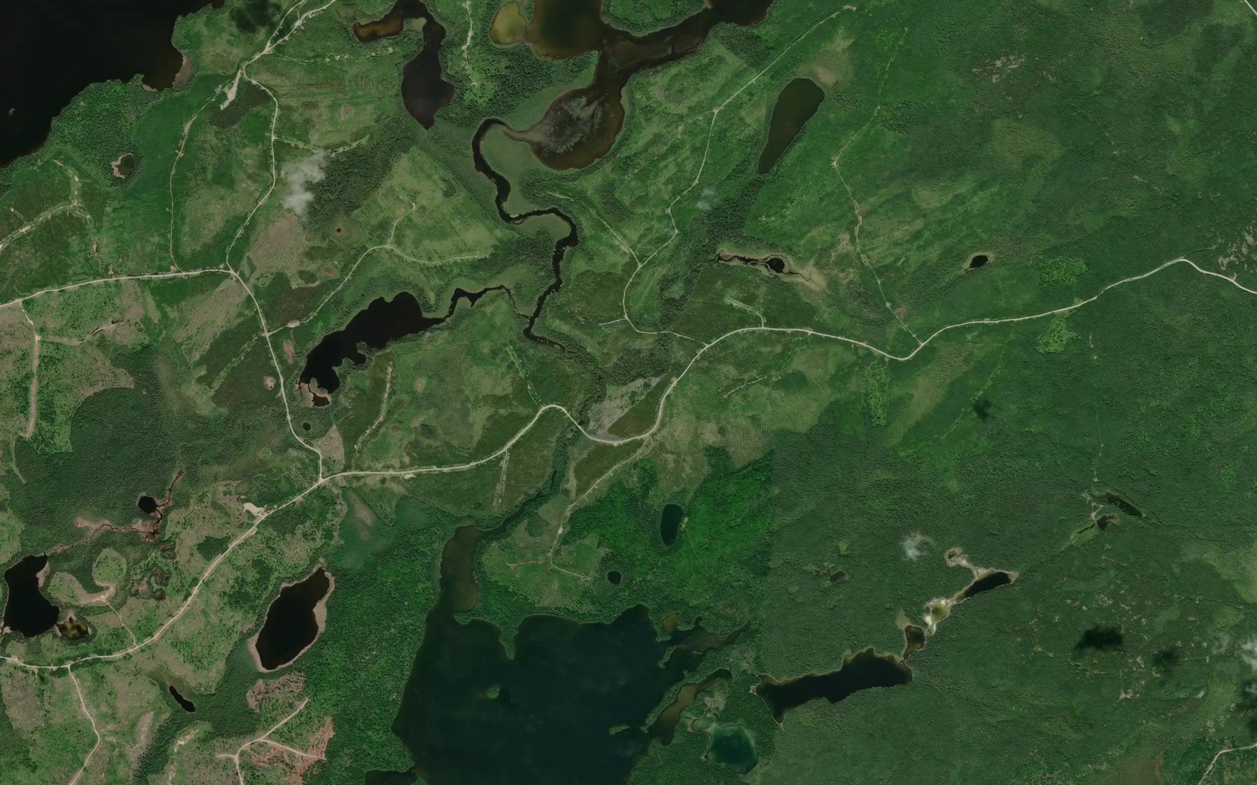 Satellite map of the Eaton Creek