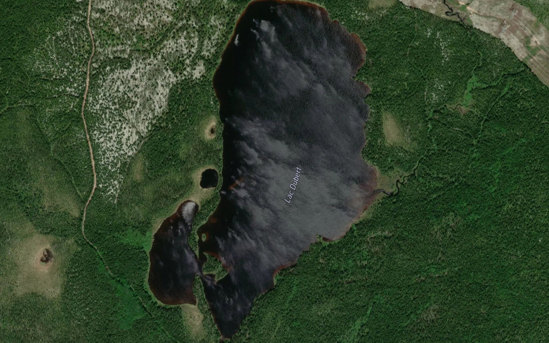 Satellite map of the Lac Dubert
