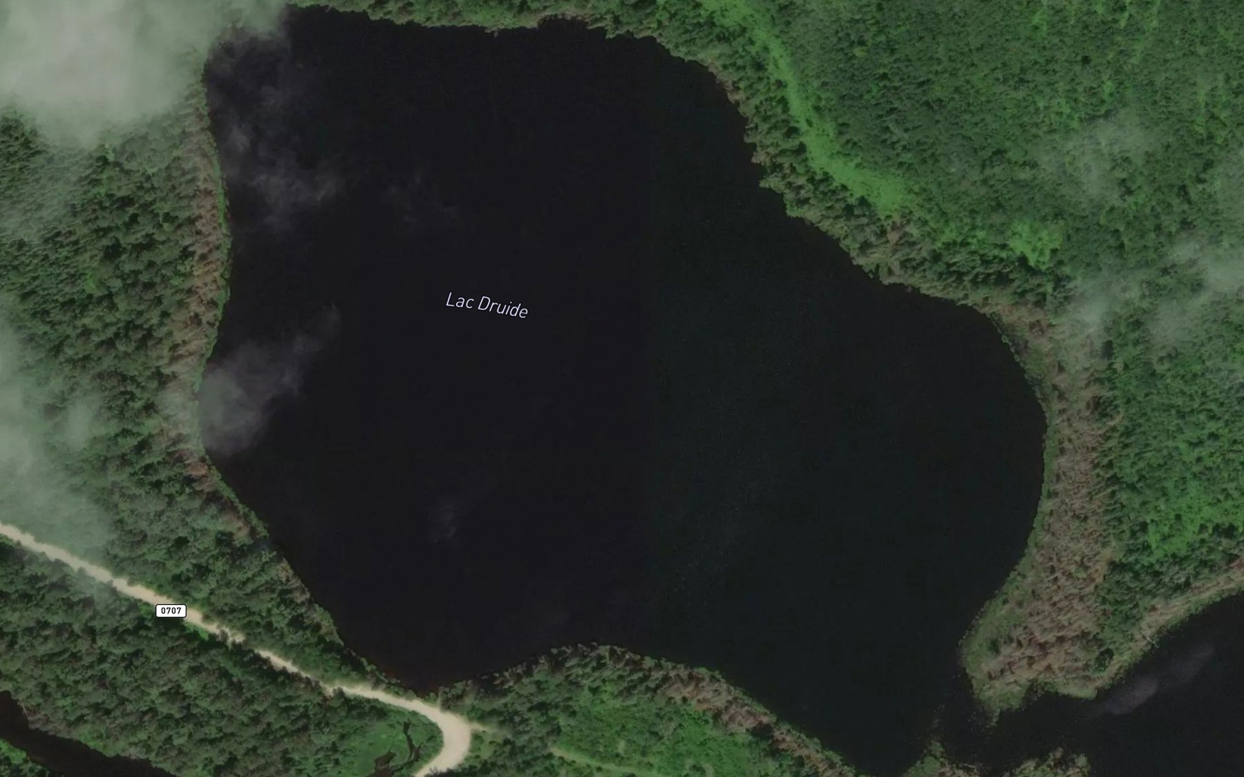 Satellite map of the Lac Druide