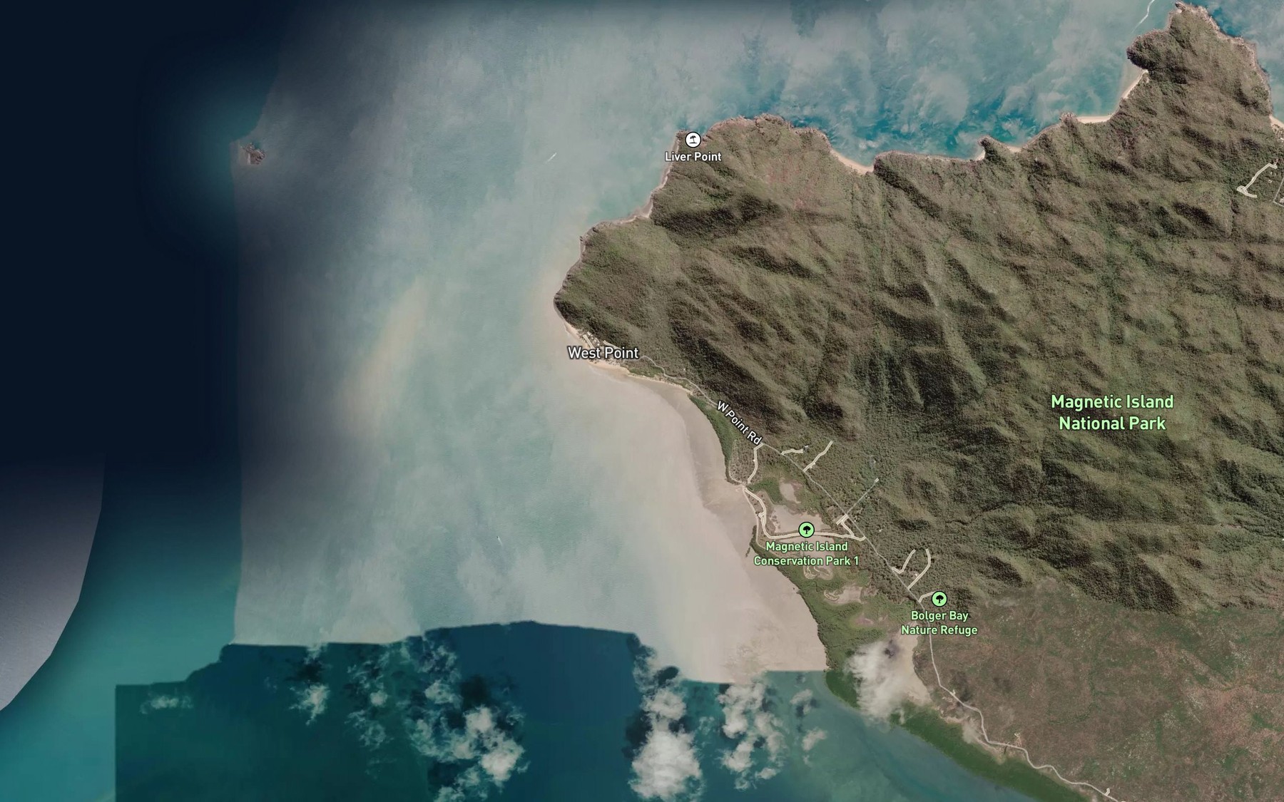Satellite map of the Young Bay